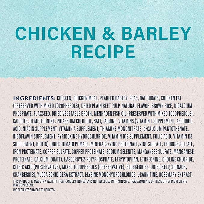 Natural Balance Original Ultra Adult Dry Dog Food with Superfood Blend and Healthy Grains, Chicken & Barley Recipe, 24 Pound (Pack of 1)