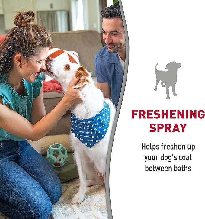 Nature's Miracle Freshening Spray For Dogs Freshens Dog’s Coat Between Baths And Neutralizes Tough Odors With Sunkissed Breeze Scent, 8 Ounces