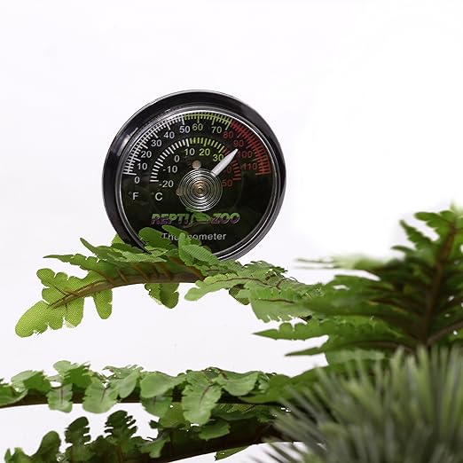 REPTI ZOO Reptile Terrarium Thermometer,Dial Gauges Pet Rearing Box Thermometer Celsius and Fahrenheit