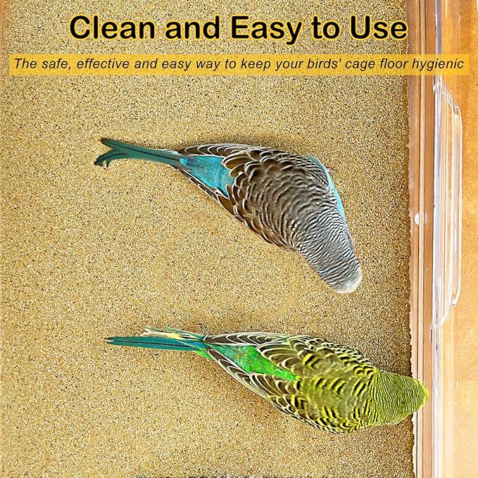 S&X Gravel Paper for Bird Cage 120-Pack 16” x 10” Bird Cage Liners Disposable | Accessories for Parakeets Cockatiels Canaries Finches Conures Easier Cleaning and Bird Health