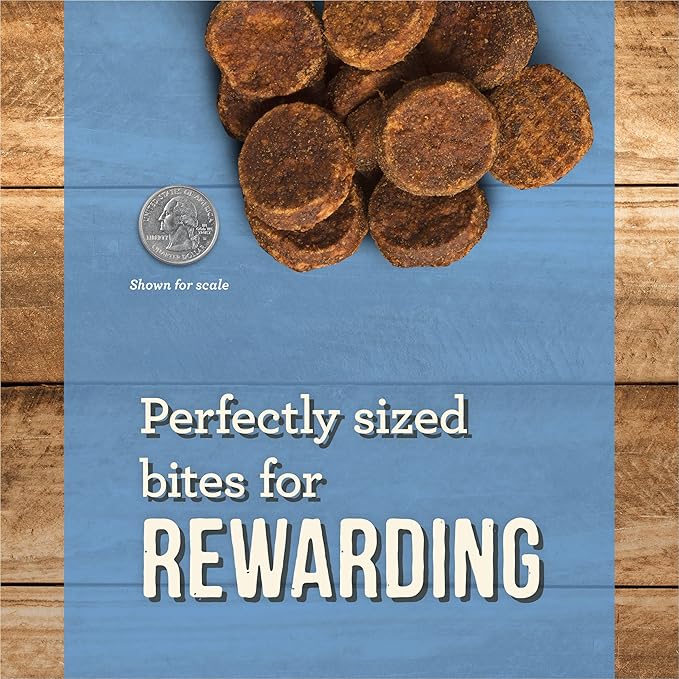 Merrick Chewy Dog Treats, Slow Cooked BBQ Beef Dog Treats, Carolina Style Glazed Sausage Bites, Beef Dog Chews - 10 oz. Pouch