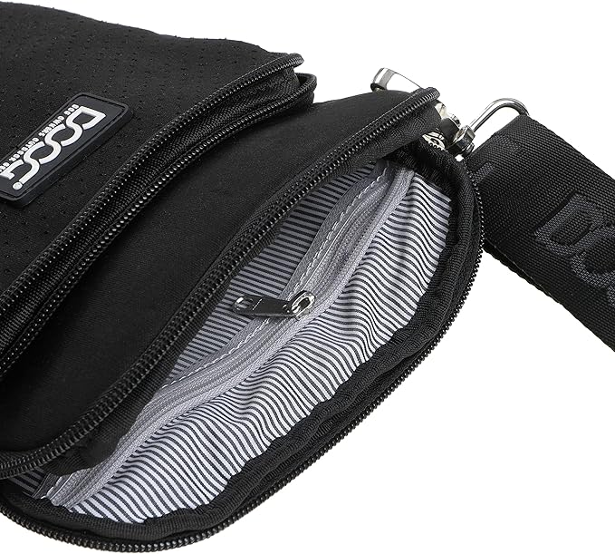 DOOG | Walkie Bag | Adjustable Shoulder Bag with Poo Bag Compartment and Water Bottle Compartment | Neaosport Black