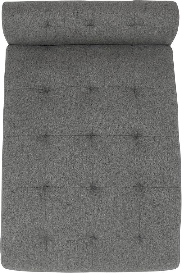 Paws & Purrs Modern 21" Wide Pet Chaise Lounge Bed for Small to Medium Dog or Cat, 28.8" L x 20.3" W x 13.3" Th, Gray