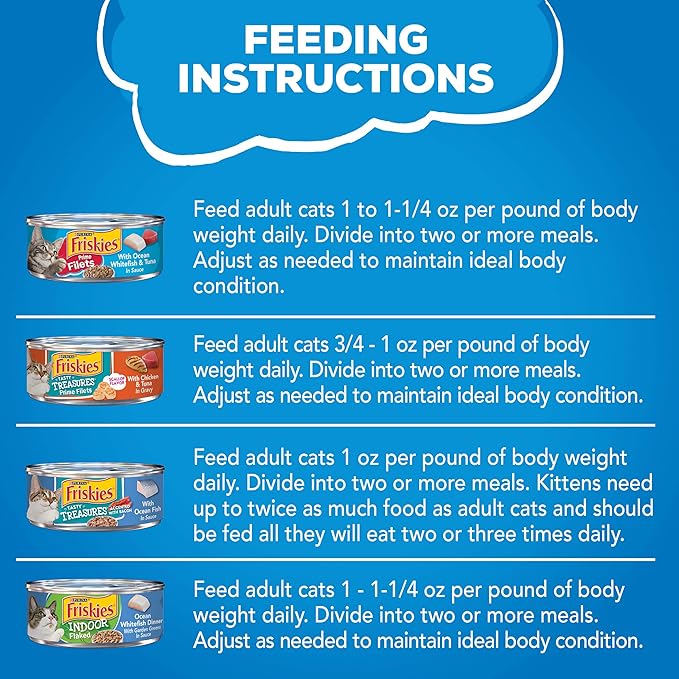Purina Friskies Wet Cat Food Variety Pack, Oceans of Delight Flaked & Prime Filets - 5.5 oz. Cans (Pack of 40)