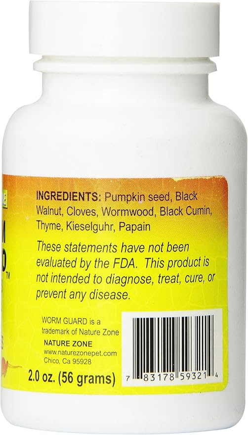 Nature Zone SNZ59321 Reptile Worm Guard Powder, 2-Ounce