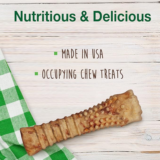 Nylabone Healthy Edibles Natural Dog Chews Long Lasting Turkey & Apple Treats for Dogs, X-Large/Souper (1 Count)