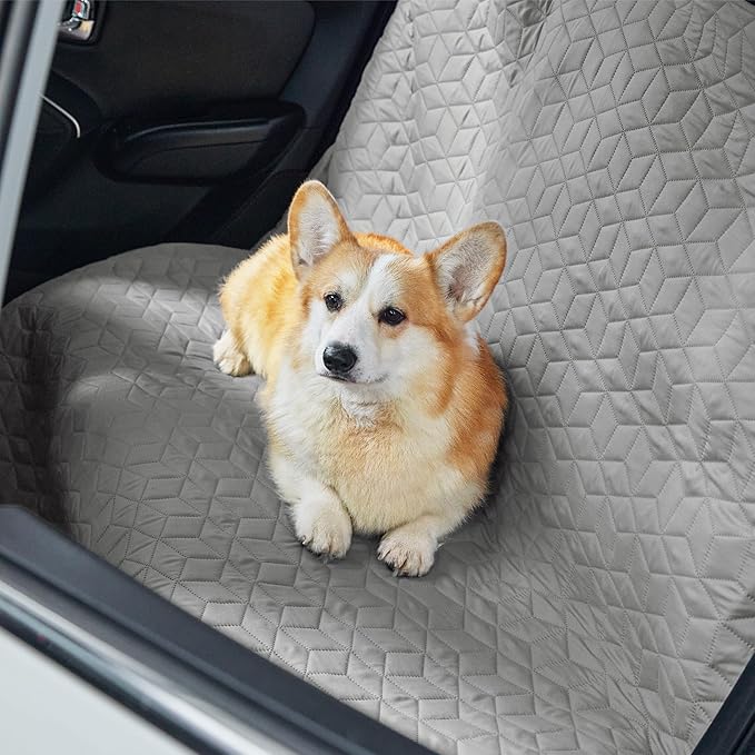 Bedsure 100% Waterproof Bed Cover for Dogs Washable - Non Slip Waterproof Dog Blanket for Bed, Lightweight Furniture Protector Durable for Pet Cat Puppy with Non-slip Bottom, Grey, 82x102IN