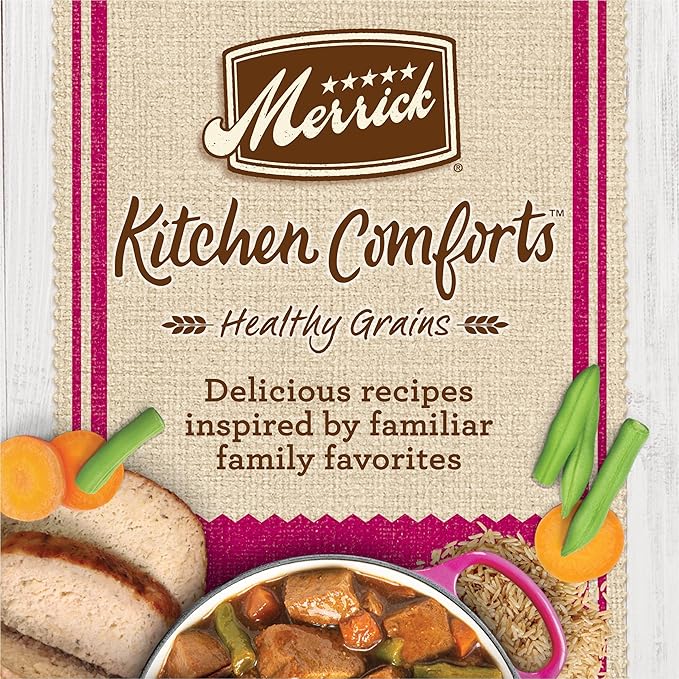 Merrick Kitchen Comforts Healthy And Natural Canned Adult Dog Food, Turkey Meatloaf With Brown Rice And Gravy - (Pack of 12) 12.7 oz. Cans