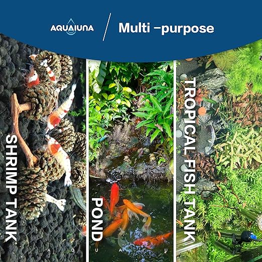 AQUALUNA Aquarium Test Strips 6 in 1 for Freshwater and Saltwater- Fish Tank Test Kit Monitoring Level of pH, Nitrate, Nitrite, General Hardness, Free Chlorine and Carbonate-100 Counts