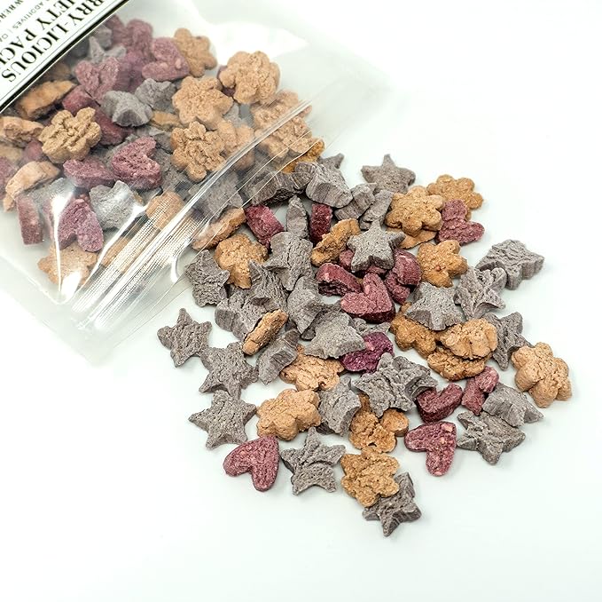 100% Organic & All Natural Treat for Rabbit Hamster Guinea Pig Chinchilla Pet Rat Mice Gerbil, Healthy Small Animal Enrichment Bonding Training, Berrylicious Variety Pack 50g