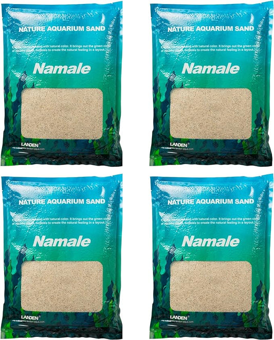 LANDEN Namale Aquarium Sand 44 lbs(12L), Super Natural for Aquarium Landscaping, Cosmetic Sand for Plant Tank, Fine Grain Natural Color River Sand for Freshwater or Blackwater Biotope Tank