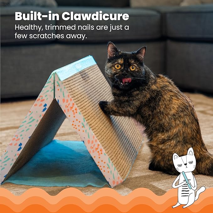 Catstages Fold Away Tunnel and Corrugated Cat Scratcher