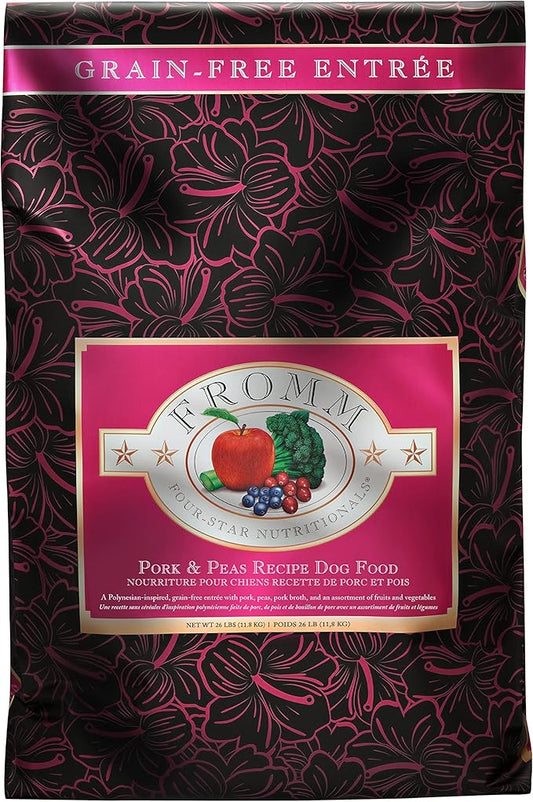 Fromm Four-Star Nutritionals Pork & Peas Dog Food - Premium Dry Dog Food - Pork Recipe - 26 lb