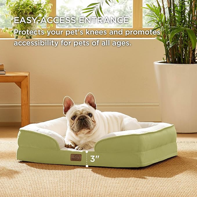 Bedsure Orthopedic Dog Bed for Medium Dogs - Waterproof Dog Sofa Beds Medium, Supportive Foam Pet Couch Bed with Removable Washable Cover, Waterproof Lining and Nonskid Bottom, Lint