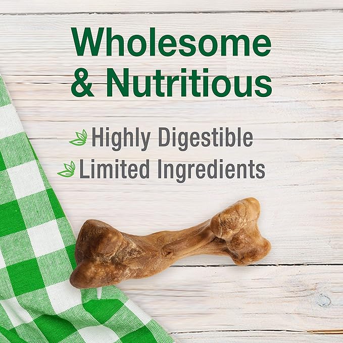 Nylabone Healthy Edibles Natural Dog Chews Long Lasting Ham Flavor Treats for Dogs, Small/Regular (4 Count)