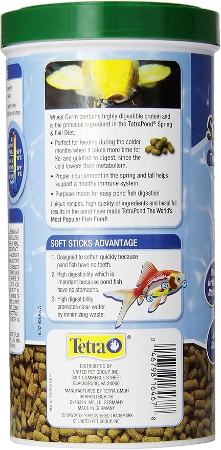 TetraPond Spring and Fall Diet 7.05 Ounces, Pond Fish Food, for Goldfish and Koi (Pack of 2)