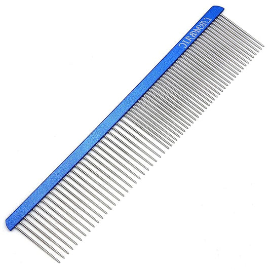 Metal Dog Grooming Comb With Long and Wide Tooth Professional Comb for Dogs Reduce Pets Loose Hair,Tangles,Knots,and Mats.7.5INCHES