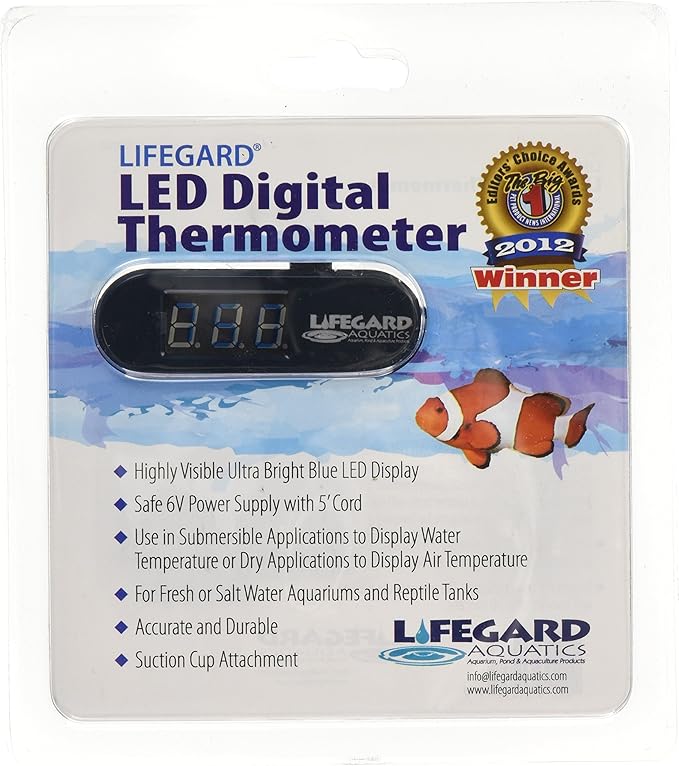 Lifegard Aquatics LED Digital Thermometer for Aquariums