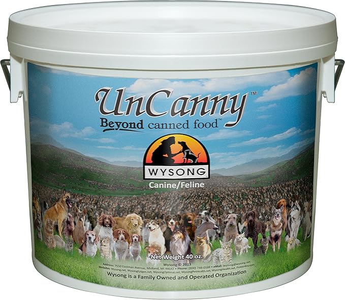 Wysong Uncanny Canine/Feline Raw Diet - Dog/Cat Food Supplement - 40 Ounce Bucket