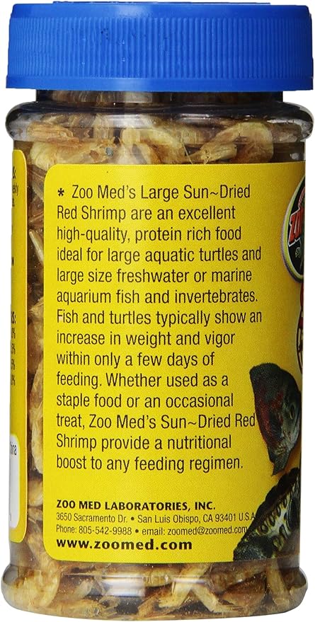 Zoo Med Large Sun-Dried Red Shrimp Aquatic Turtle Food, 0.5 oz.