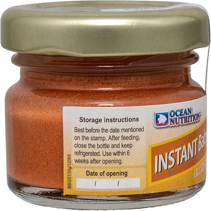 Ocean Nutrition Instant Baby Brine Shrimp 0.7-Ounces (20 Grams) Jar | Ready to Use Aquarium Fish Food Artemia Nauplii in Saline Solution | Saltwater Marine Freshwater Feeding Fry Larvae Reef