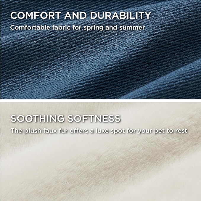 Bedsure Washable Dog Bed for Extra Large Dogs - Waterproof All-Season Foam Dog Beds, Orthopedic Rectangle XL Doggy Beds with Removable Zipper Cover, 42x30x10inches, Blue