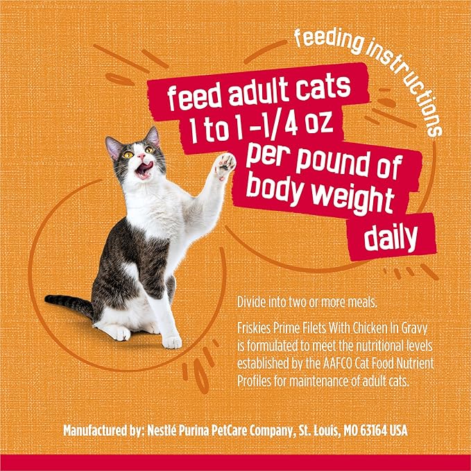 Purina Friskies Gravy Wet Cat Food, Prime Filets With Chicken - (Pack of 24) 5.5 oz. Cans