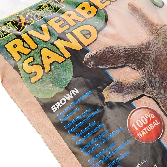 Exo Terra Riverbed Sand, 10-Pounds - Real Riverbed Sand with No Added Dyes or Chemicals