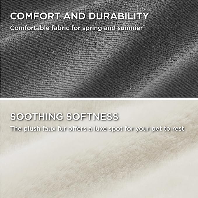 Bedsure Washable Dog Bed for Large Dogs - Waterproof All-Season Foam Dog Beds, Orthopedic Rectangle Cuddle Doggy Beds with Removable Zipper Cover, 36x27x10inches, Grey