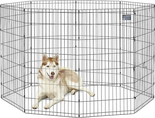 MidWest Homes for Pets Foldable Metal Dog Exercise Pen / Pet Playpen, 48'H x 24'W