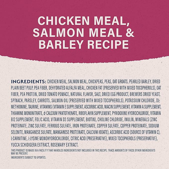 Natural Balance Original Ultra Fat Dogs Chicken Meal, Salmon Meal & Barley Recipe Adult Dry Dog Food, 24 lbs.