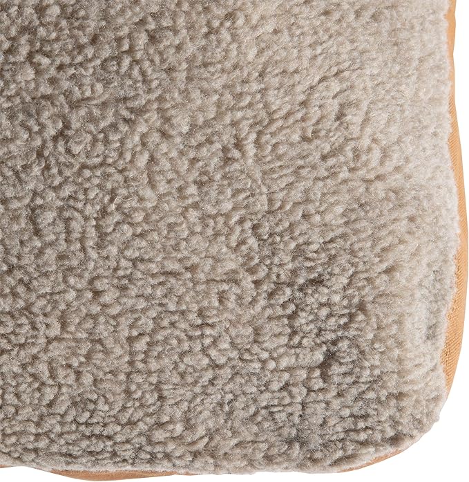 Carhartt Firm Duck Dog Bed, Durable Canvas Pet Bed with Water-Repellent Shell, Carhartt Brown with Sherpa Top, Medium