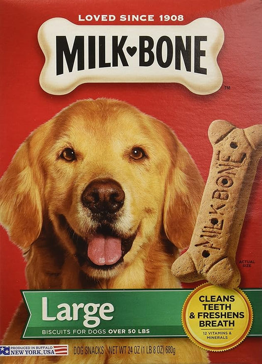 Milkbone Dog Biscuits 799186 12-Pack Bisc Large For Pets, 24-Ounce