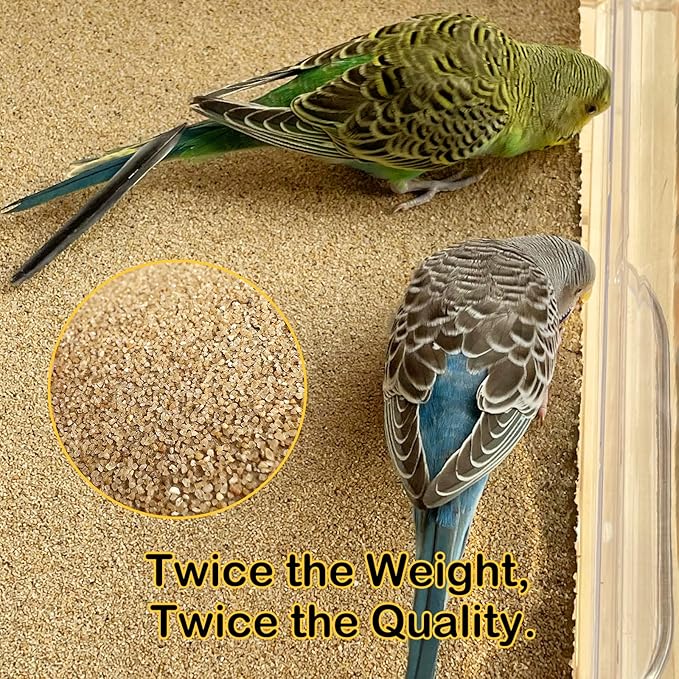 S&X Bird Cage Liner 120-Pack 17” x 11” Gravel Paper Disposable | Bird Cage Accessories for Parakeets Cockatiels Canaries Finches Conures Easier Cleaning and Bird Health