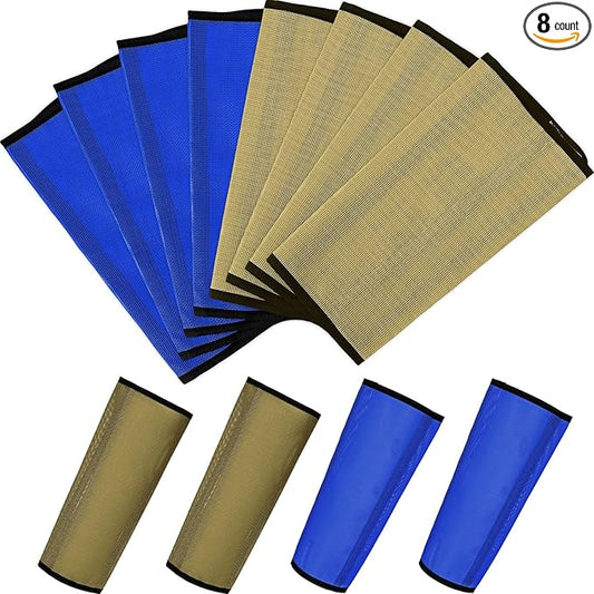 Jexine Set of 8 Mesh Fly Boots for Horse Loose Breathable Mesh Horse Boots Protective Horse Leg Wraps Horse Leggings for Preventing Flies and Mosquitoes Bites