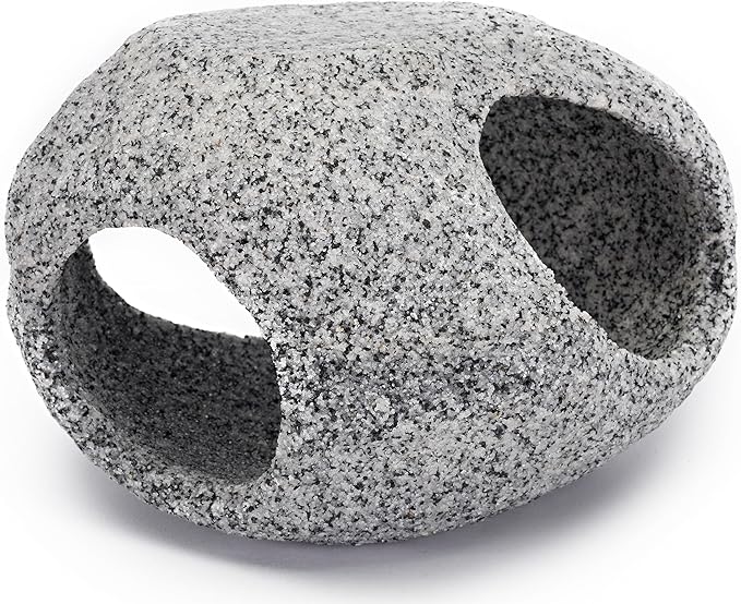 Penn-Plax Deco-Replicas Granite Aquarium Ornament & Hideaway 8 Piece Set – Realistic Stone Appearance – Safe for Freshwater and Saltwater Tanks – Small, Medium, and Large