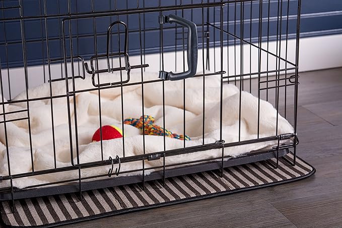 Bone Dry Faux Fur Pet Cage Liner, X-Large - 22 x 36", White