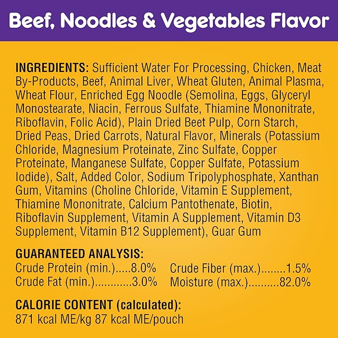 PEDIGREE CHOICE CUTS IN GRAVY Adult Soft Wet Dog Food 24-Count Variety Pack, 3.5 oz Pouches