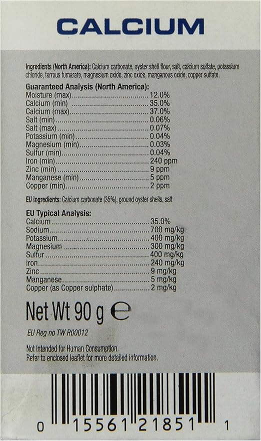 Exo Terra Calcium Powder Supplement for Reptiles and Amphibians, 3.2 Oz., PT 1851