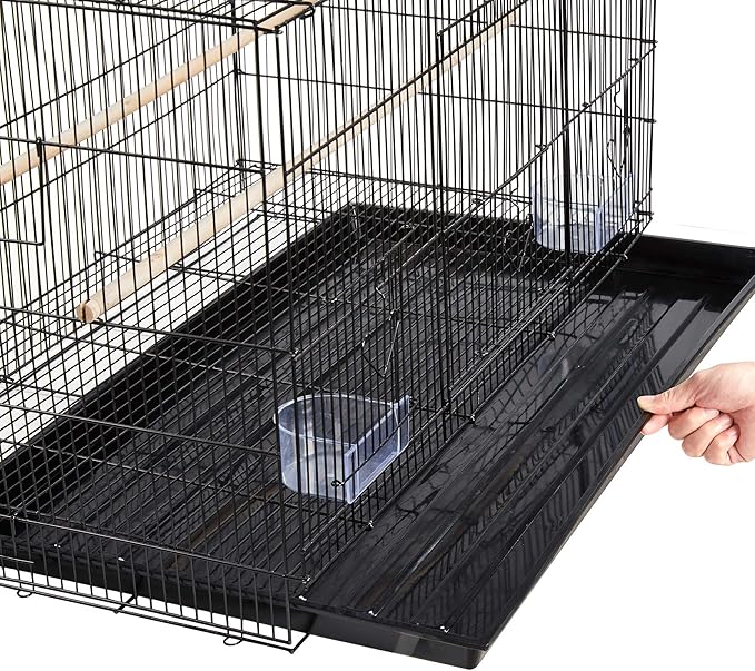 Yaheetech 30'' Length Flight Bird Cage Iron Flight Parrot Cage for Small Parrots Parakeets Cockatiels Budgies Conures Quaker Parrot