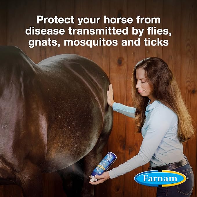 Farnam Endure Sweat-Resistant Horse Fly Spray, 14-Day Long Lasting Protection, 15 Ounces