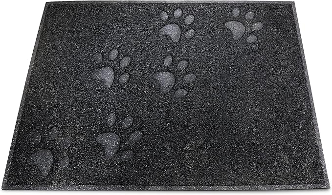 Andalus Medium Cat Litter Mat, Pack of 1 - Waterproof, Non-Slip & Easy to Clean Cat Litter Box Mat for Extra Efficient Pet Litter-Trapping, Black (23.5” X 15.75”)