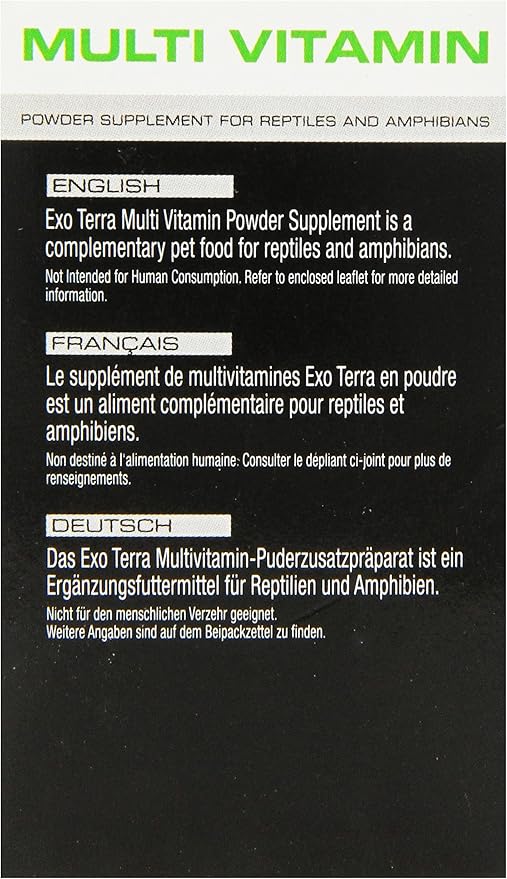 Exo Terra Multi Vitamin Powder Supplement for Reptiles and Amphibians, 2.5 Oz., PT 1861