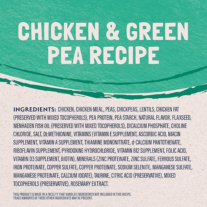 Natural Balance Limited Ingredient Adult Grain-Free Dry Cat Food, Chicken & Green Pea Recipe, 15 Pound (Pack of 1)