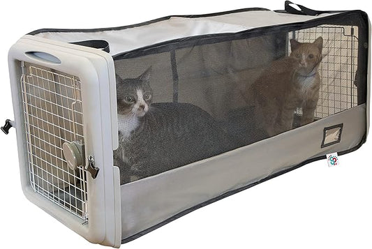 SPORT PET Large Pop Open Kennel, Portable Cat Cage Kennel, Waterproof Pet bed, Travel Litter Collection