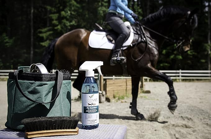 Ecovet Horse Fly Spray Repellent/Insecticide (Made with Food Grade Fatty acids), 18 oz