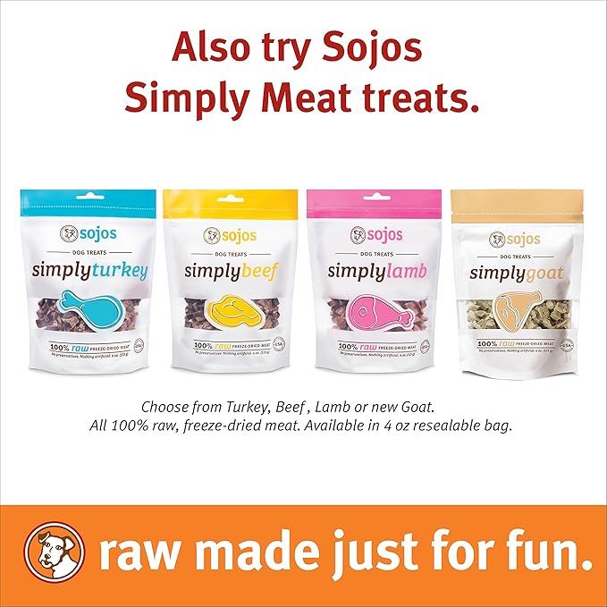 Sojos Complete Natural Raw Freeze Dried Dog Food Mix, Turkey, 7 Pound Bag