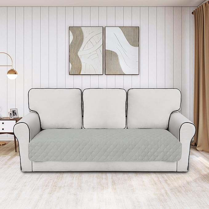 Easy-Going 100% Waterproof Dog Bed Cover, Non-Slip Pet Blanket for Furniture, Washable Couch Cover, Repleasement Sofa Cover (30X70 in, Light Gray)