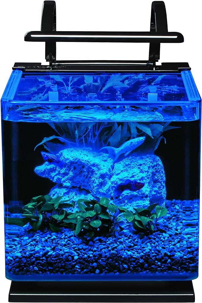 MarineLand Contour Glass Aquarium Kit with Rail Light