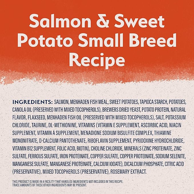 Natural Balance Limited Ingredient Small Breed Adult Grain-Free Dry Dog Food, Salmon & Sweet Potato Recipe, 12 Pound (Pack of 1), Salmon & Sweet Potato (New Formula)